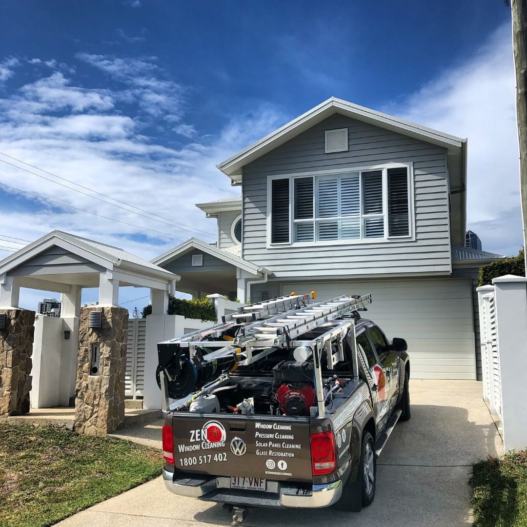 Pre-sale exterior and window cleaning on a Gold Coast home - preparing for market