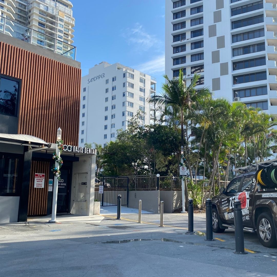 Retail facility and shopping centre exterior cleaning on the Gold Coast - common areas, walkways, facades and entry points