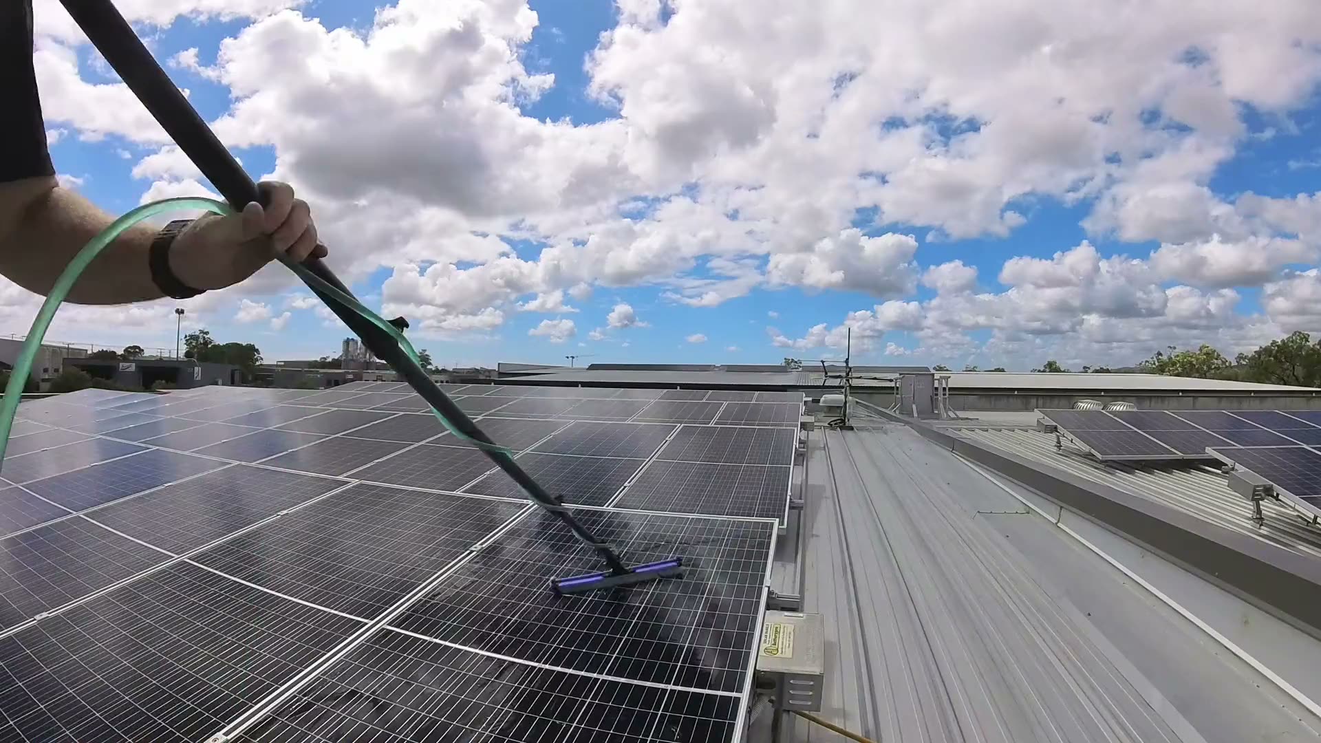 Solar panel cleaning hero - restoring efficiency to dirty Gold Coast solar arrays
