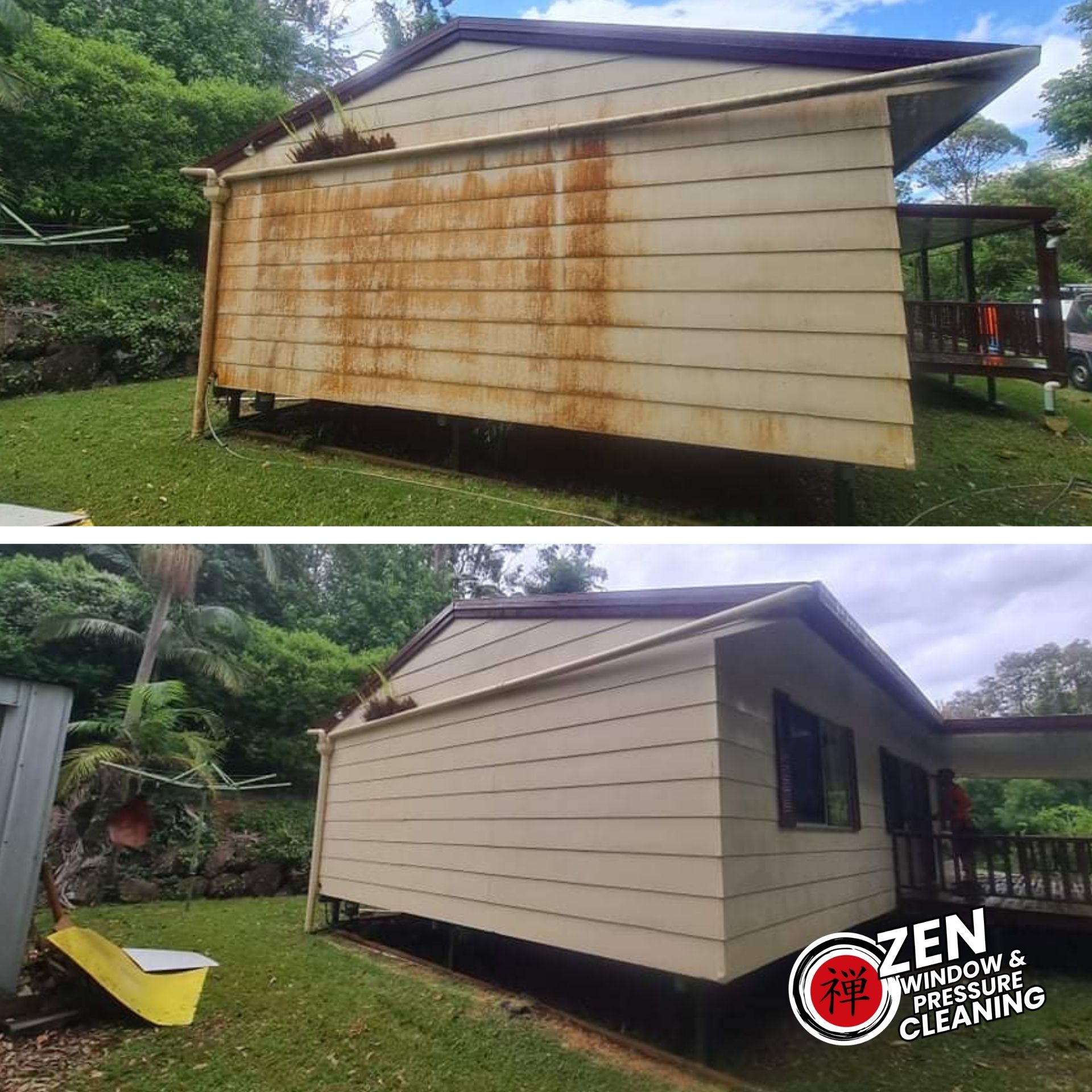 Low pressure soft washing Gold Coast - outcome result