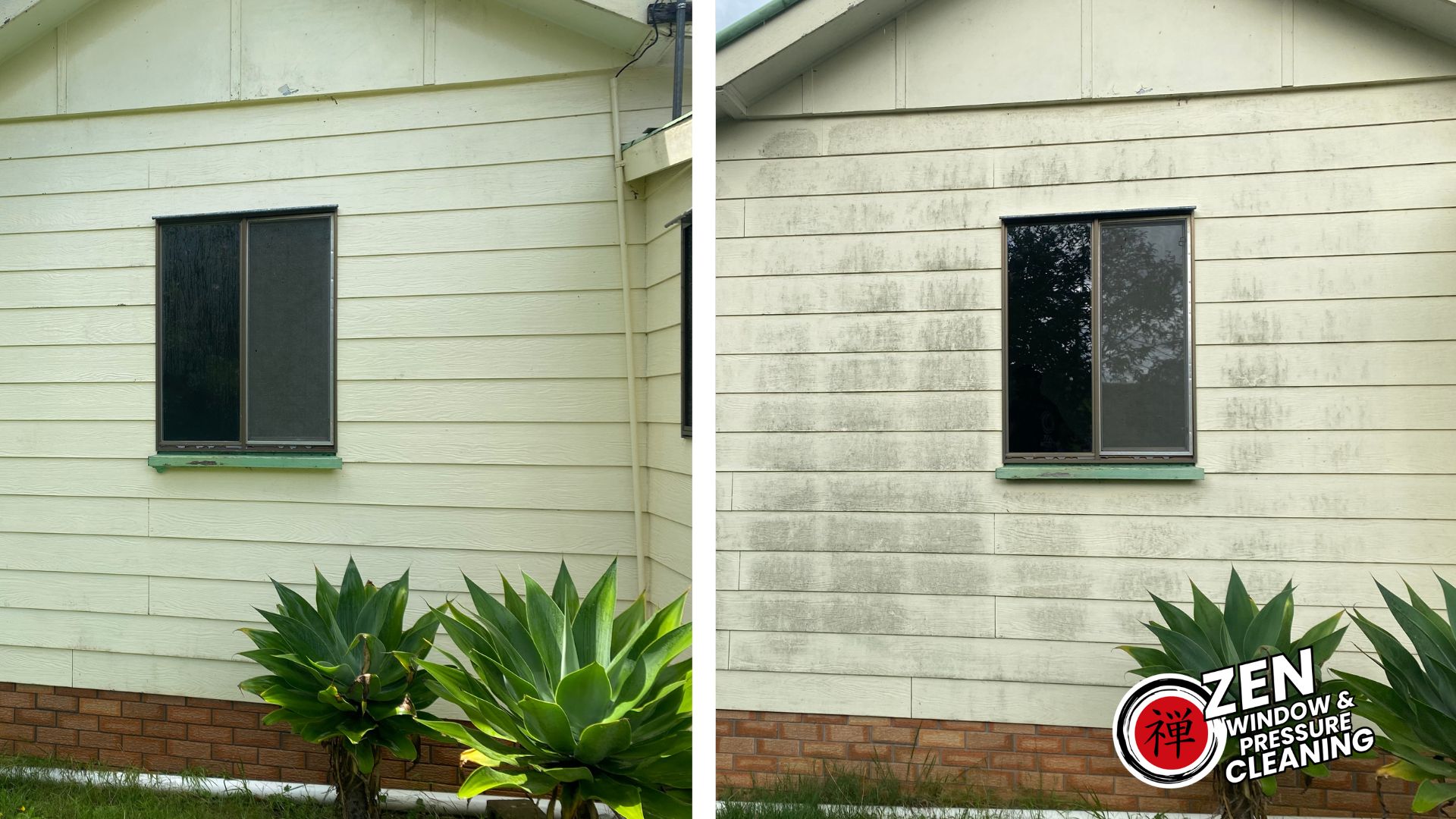 Professional house washing and soft wash exterior cleaning on the Gold Coast by Zen Window Cleaning.